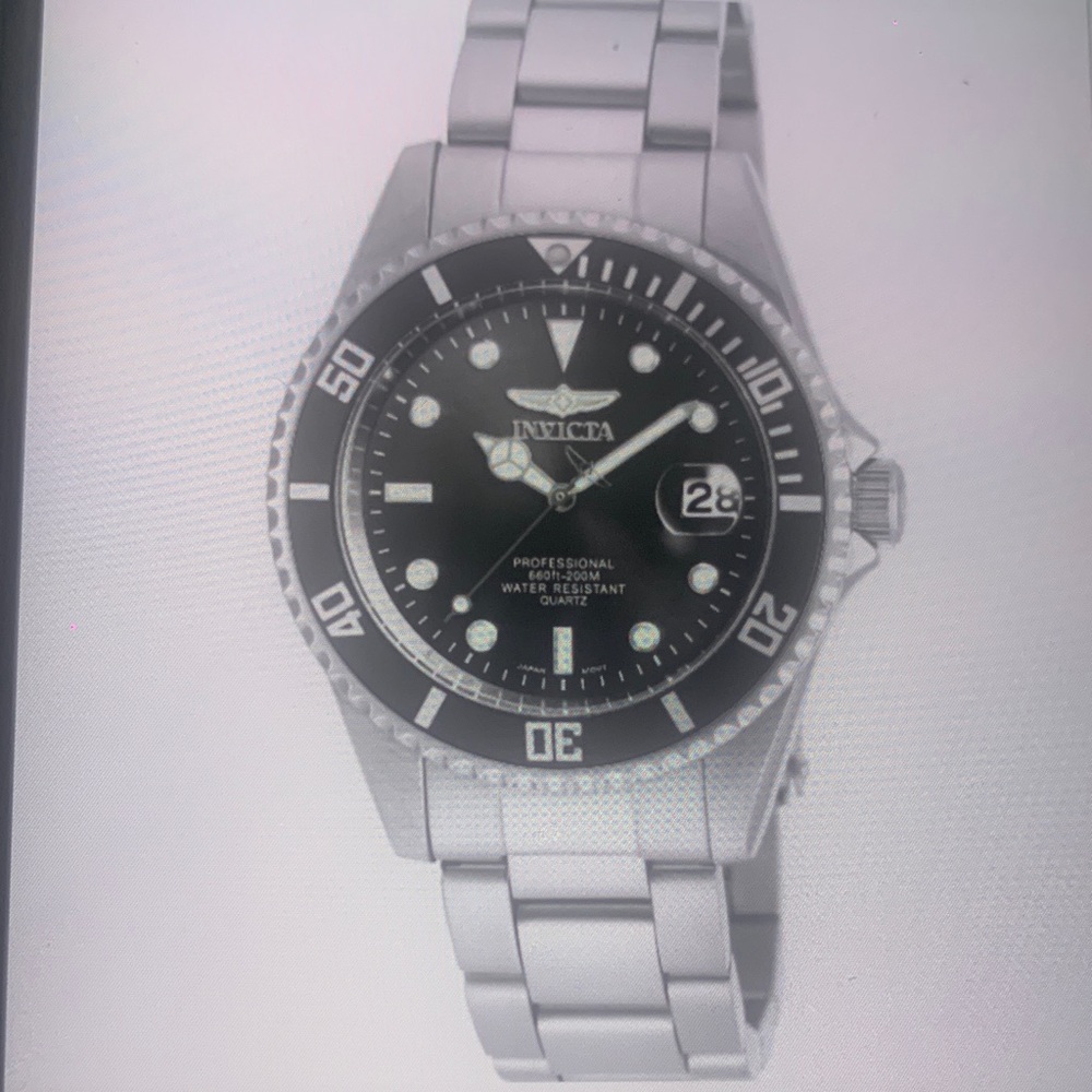 Invicta Black and Silver Men's Watch
